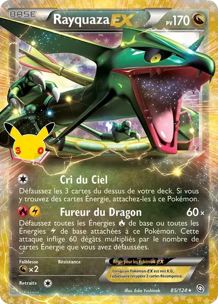 Rayquaza EX — carte Pokémon 30ᵉ Anniversaire