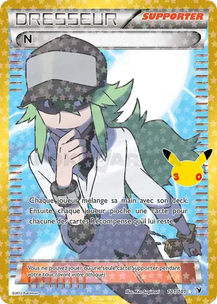 N — carte Pokémon 30ᵉ Anniversaire