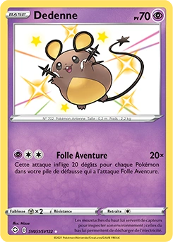 Dedenne — carte Pokémon Destinées Radieuses