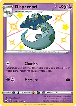 Dispareptil — carte Pokémon Destinées Radieuses