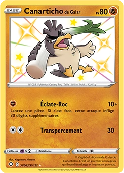 Canarticho de Galar — carte Pokémon Destinées Radieuses