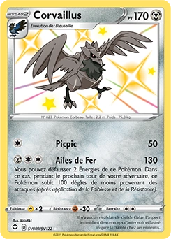 Corvaillus — carte Pokémon Destinées Radieuses